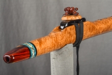 Brown Mallee Burl Native American Flute, Minor, High E-5, #L14F